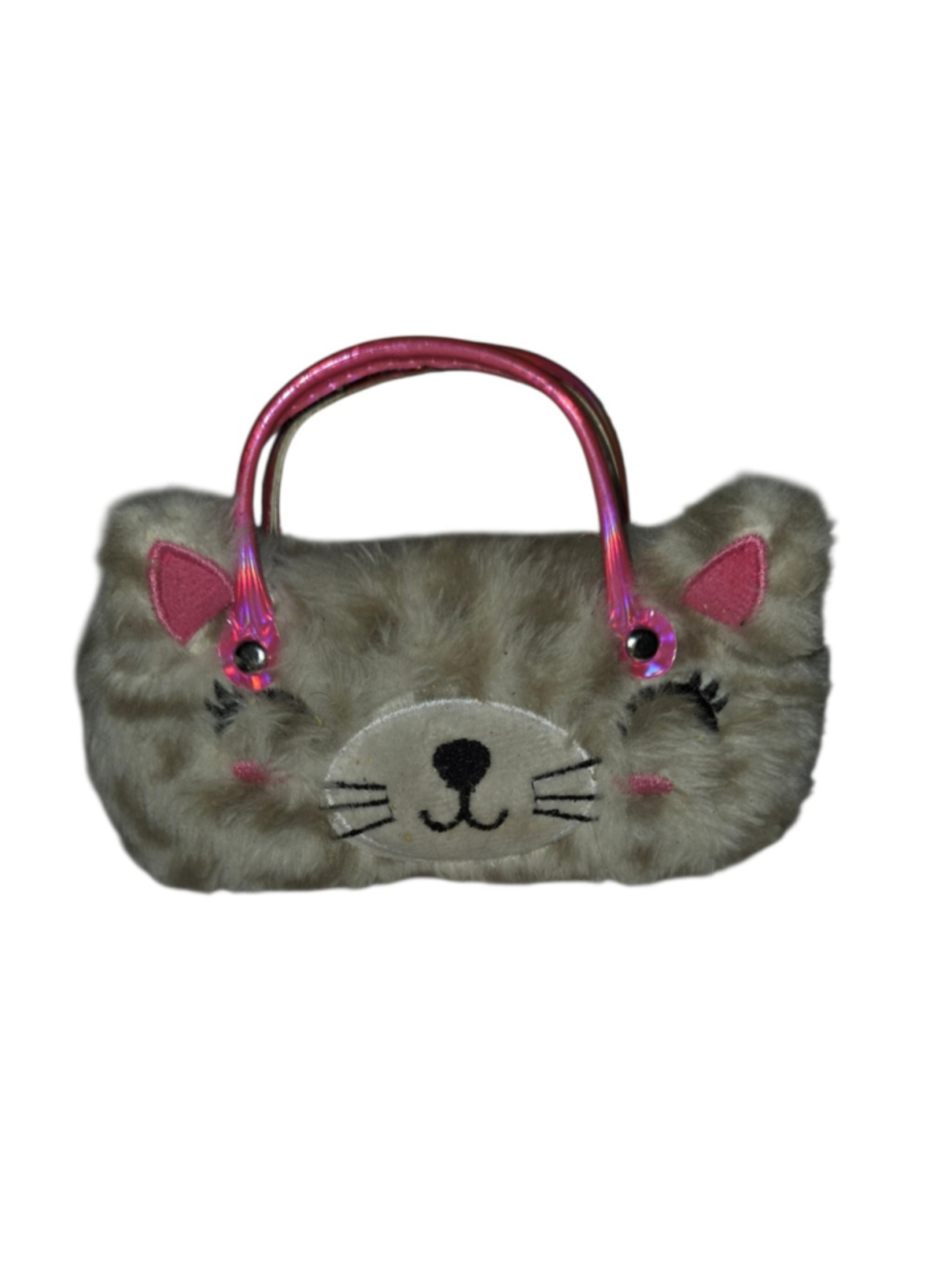 Girl's Faux Fur Cat Eyeglasses Case